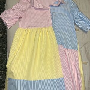 Colorblock Striped Dress